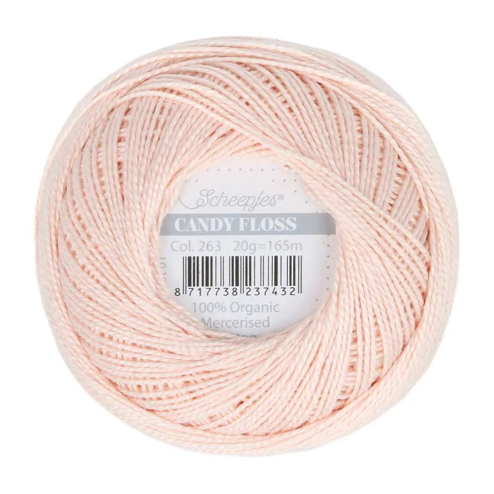 Scheepjes - Coton perlé Candy Floss 20 g - 263 Petal Peach