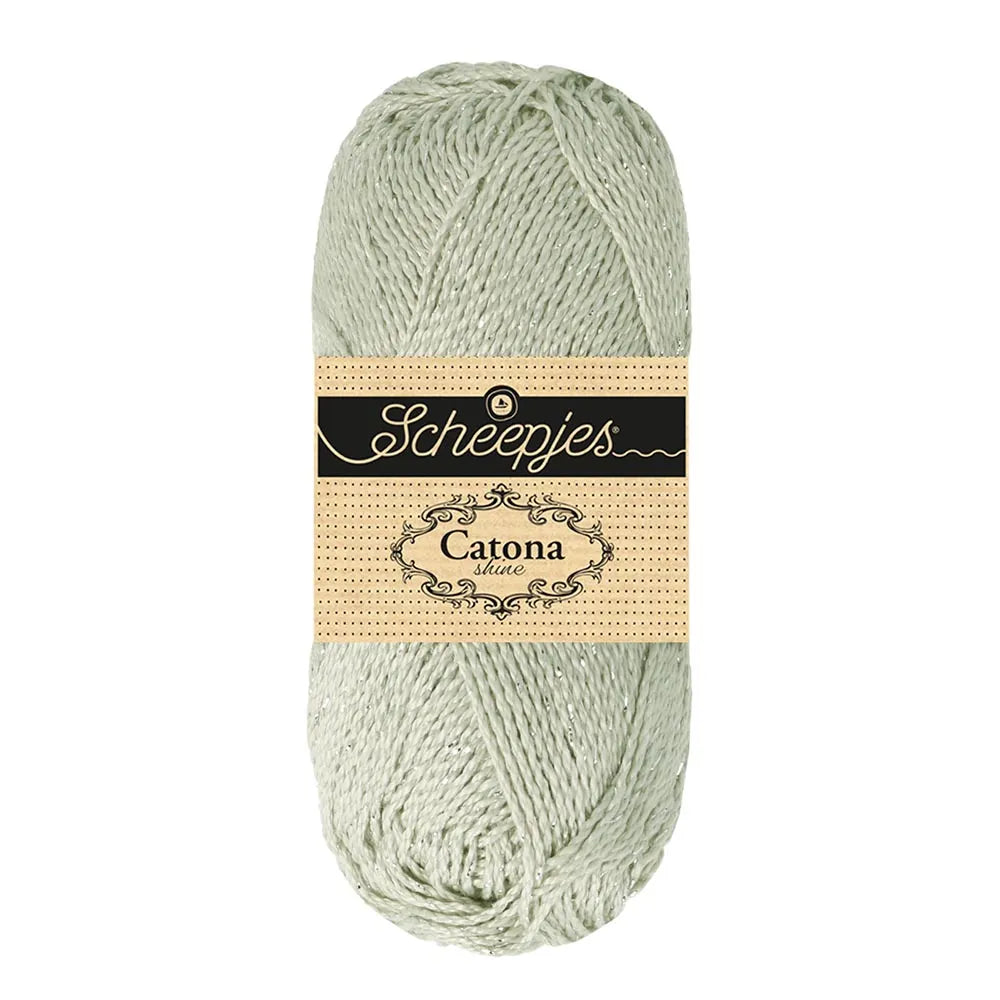 Scheepjes - Coton Mercerisé Catona Shine 50g - 112 Light Silver Silver Gris Clair Argenté