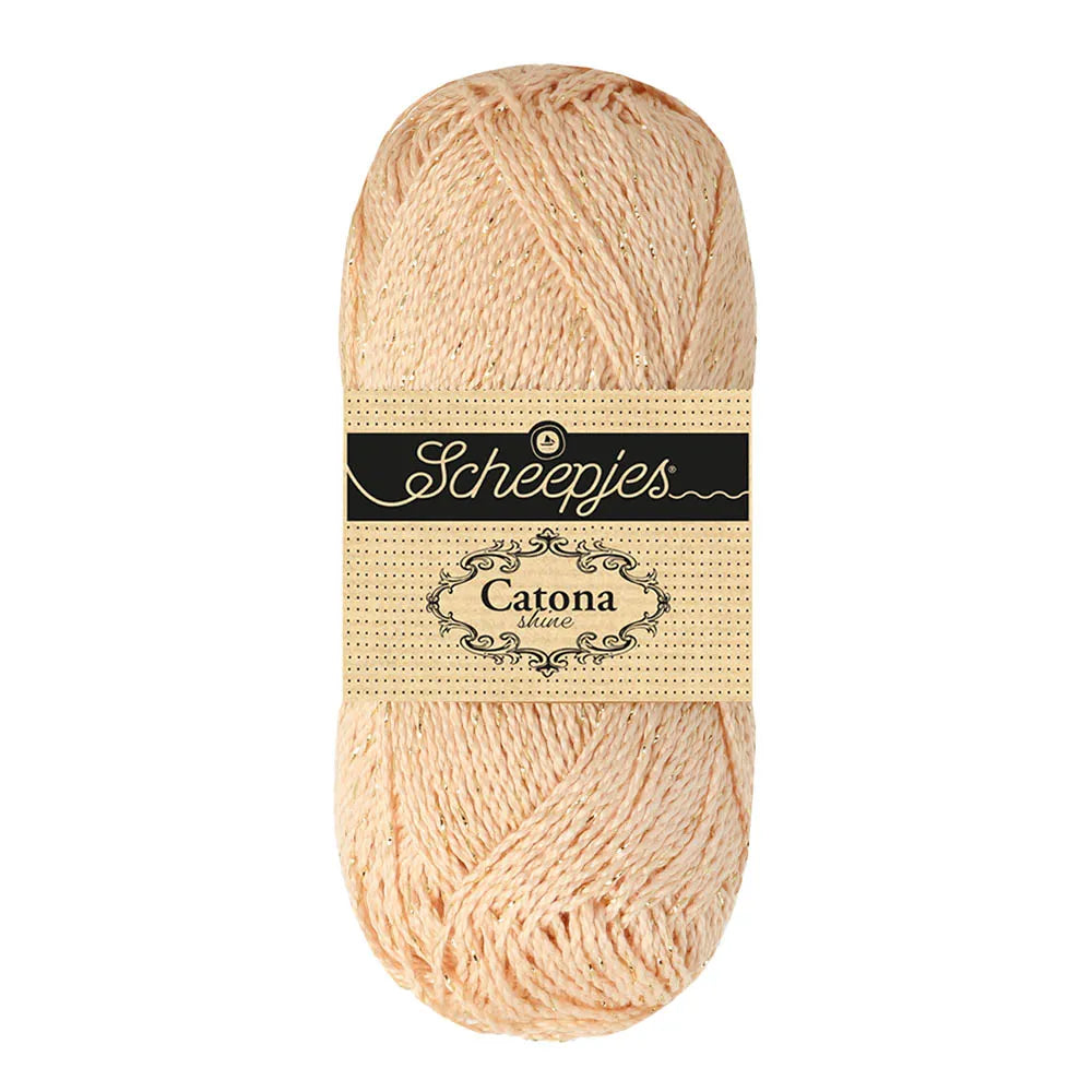 Scheepjes - Coton Mercerisé Catona Shine 50g - 255 Shell Gold Coquille Dorée