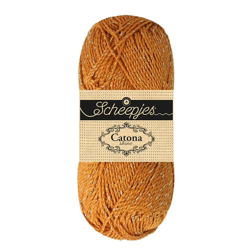 Scheepjes - Coton Mercerisé Catona Shine 50g - 383 Ginger Gold Roux Doré