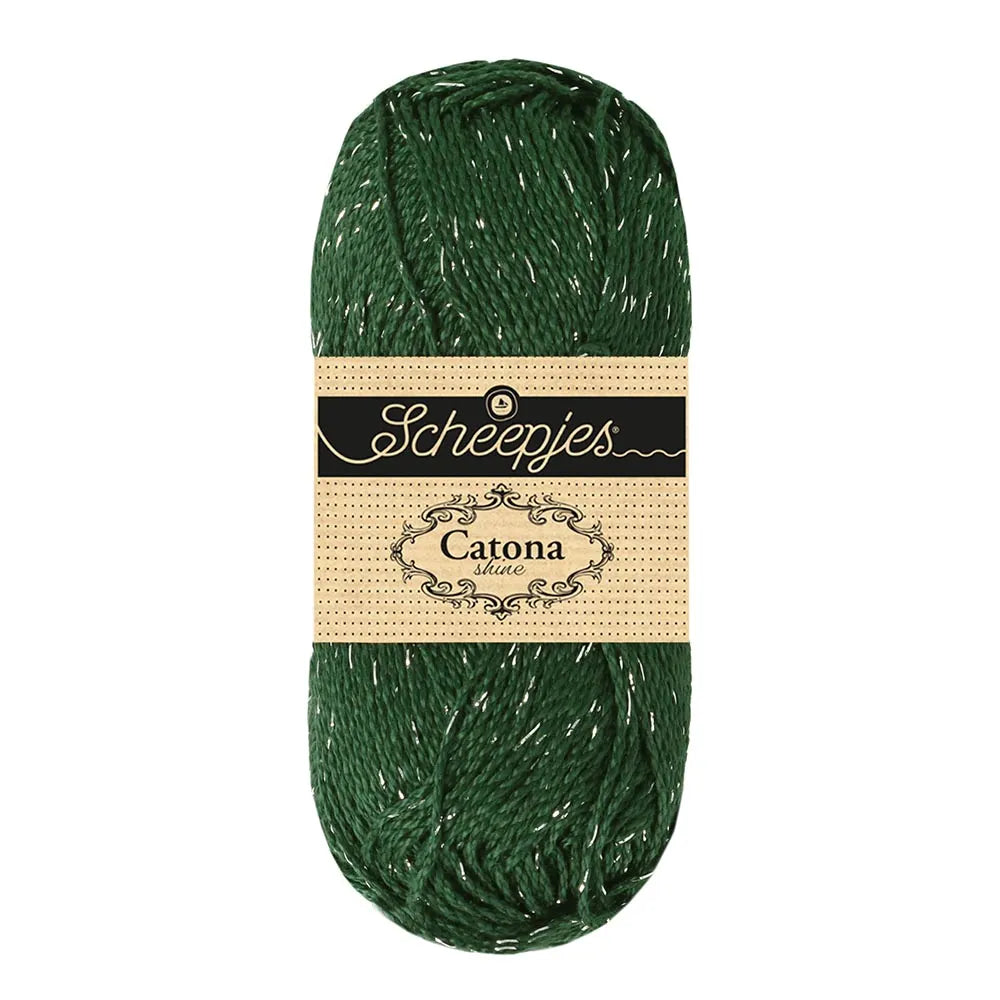 Scheepjes - Coton Mercerisé Catona Shine 50g - 525 Fir Silver Vert Argenté