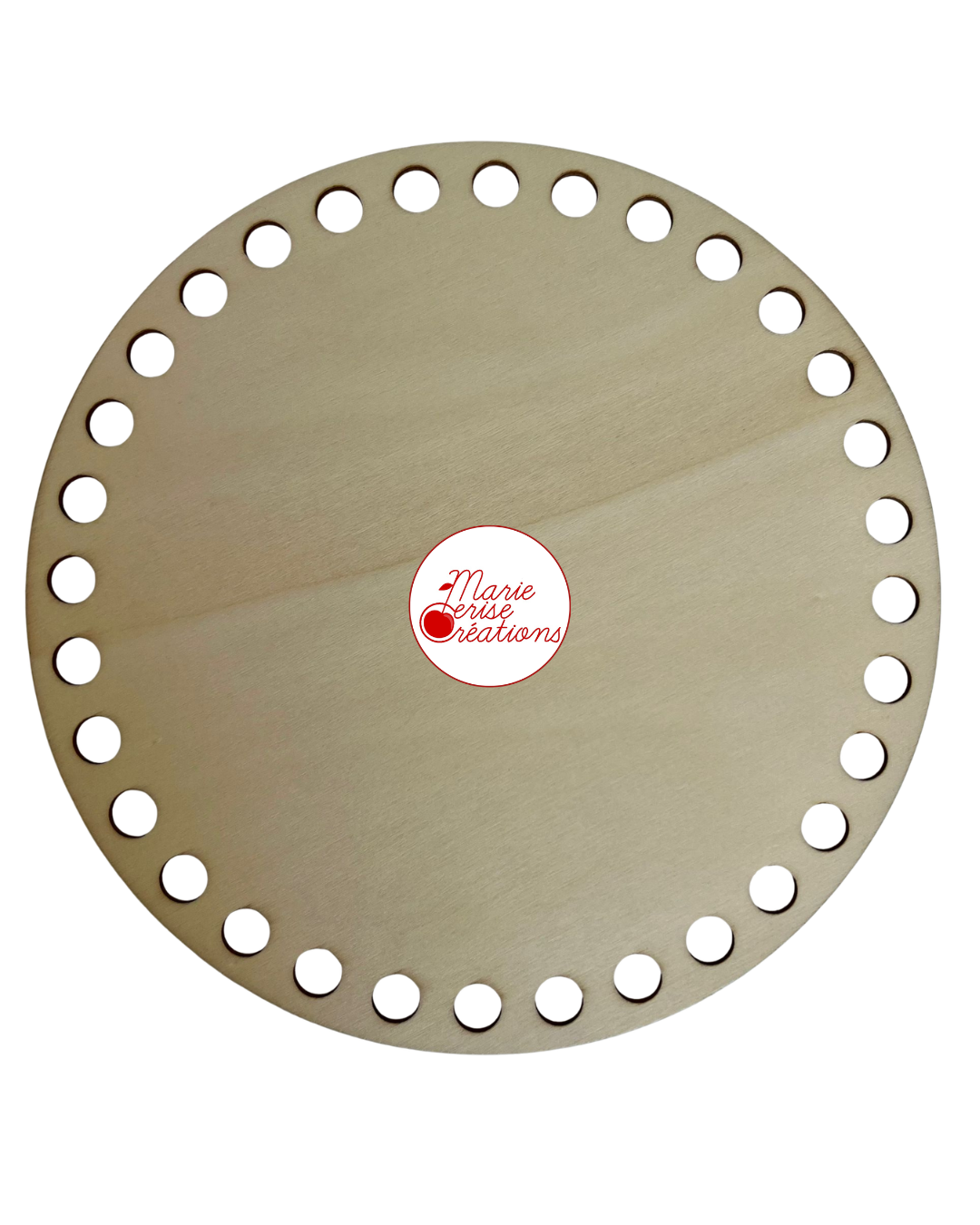 1 Fond Rond en Bois pour Panier Boule Bobbiny Jumbo au Crochet 20cm Epaisseur 3mm