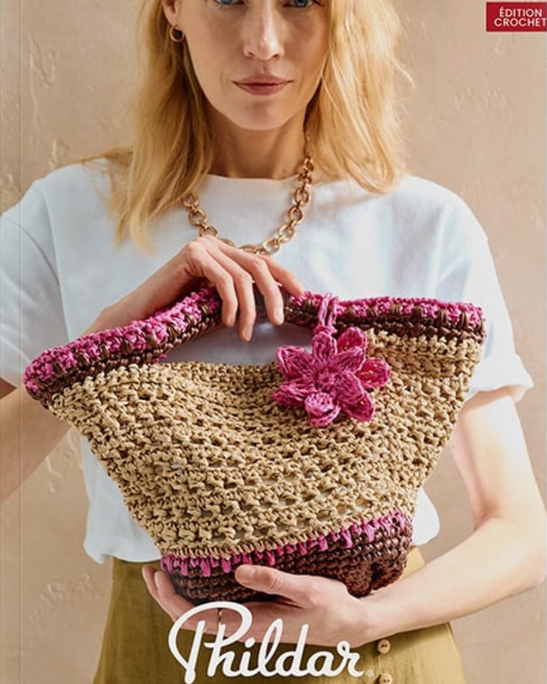 PHILDAR : Catalogue Crochet N°275 Raphia Ruban Similicuir Chromia - 28 modèles P/E 26