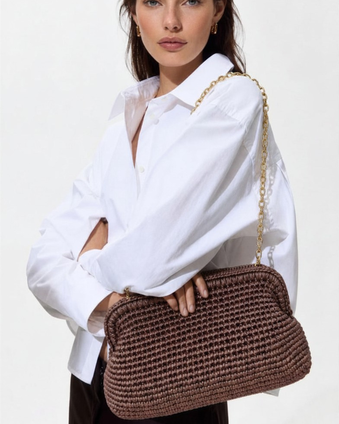 KIT CROCHET SERENA : Sac Pochette de Cérémonie Trousse de Toilette Maquillage