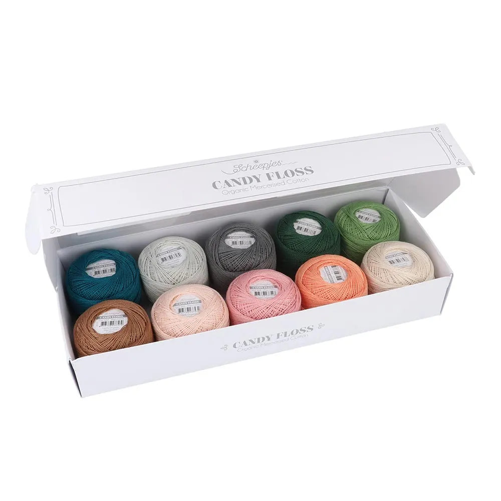 Scheepjes - Coffret de 10 pelotes de coton perlé Candy Floss - Studio Manya