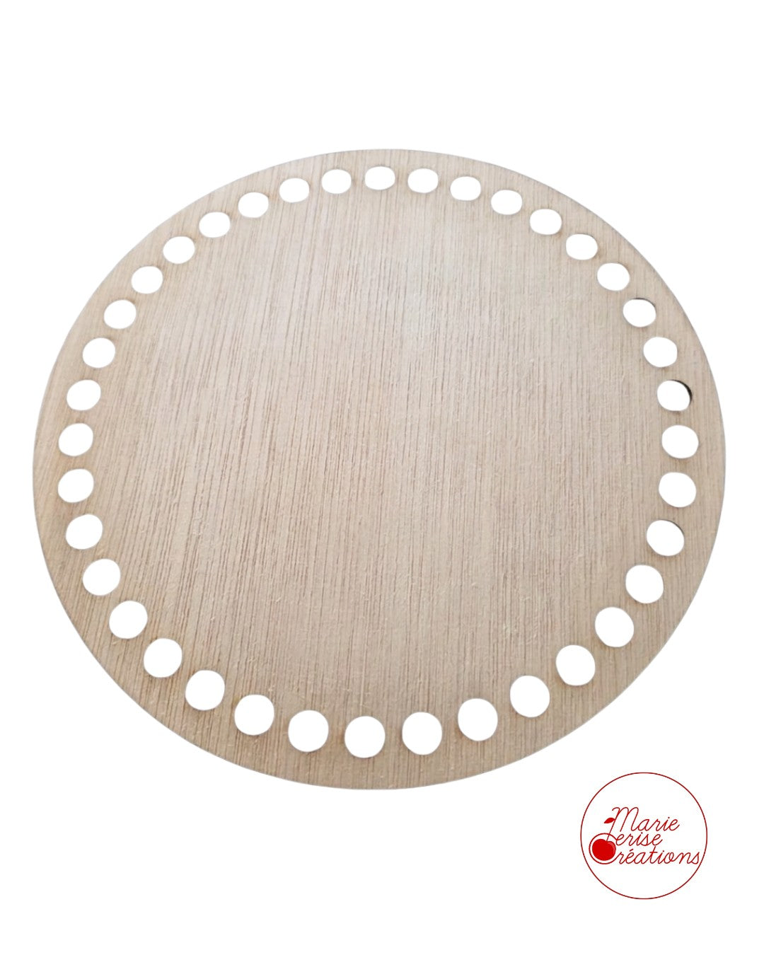 1 Couvercle de Boîte - Bois Diamètre 15cm 38 trous Epaisseur 5mm - Made in France