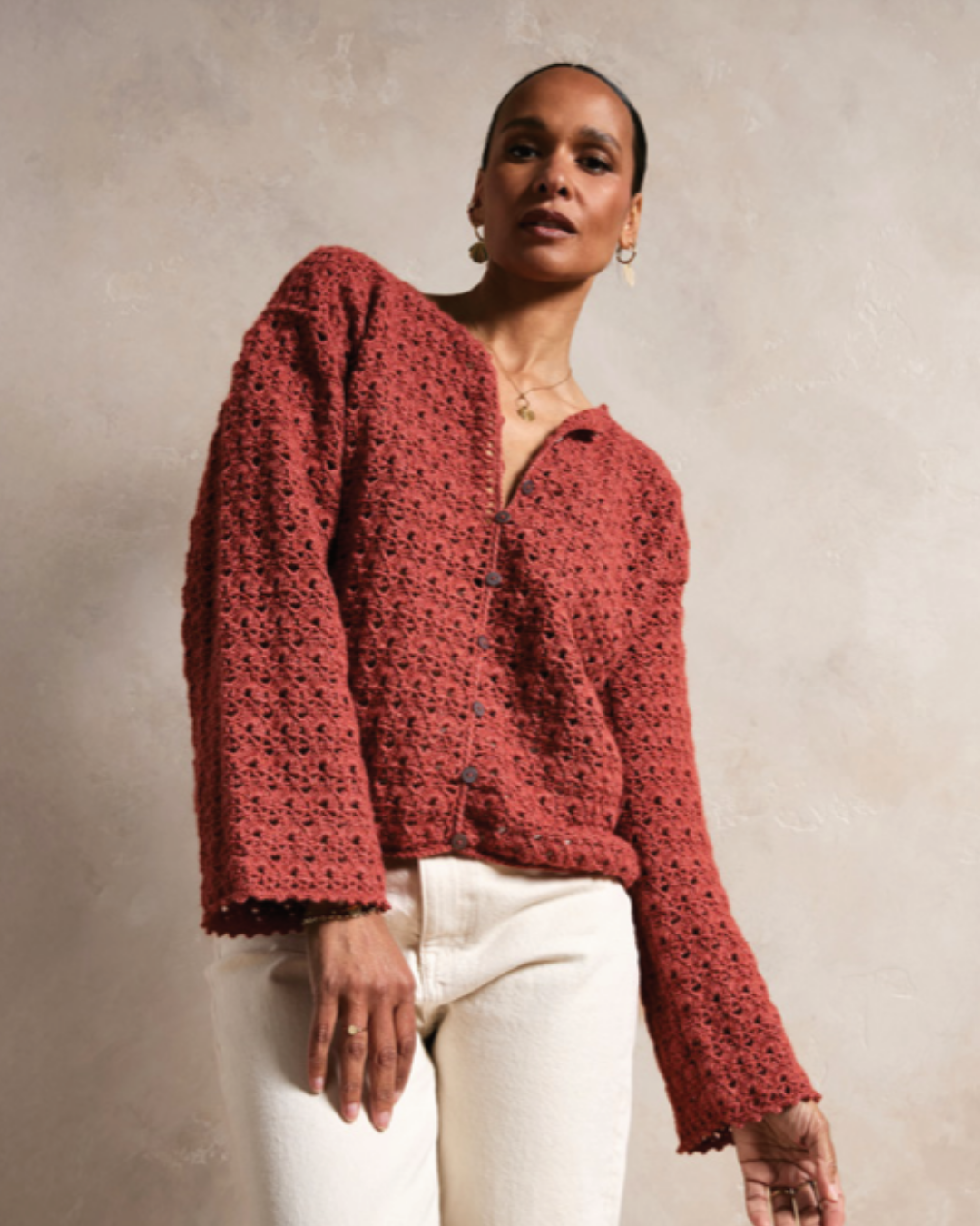 Patron PDF Crochet Phildar :modèle femme le gilet ANDREA en phil soie mérinos