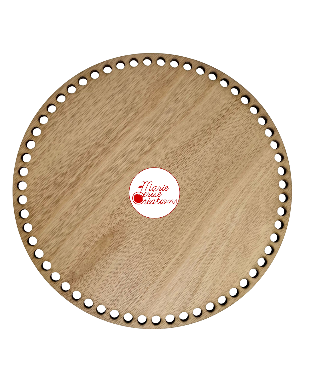 1 Fond Rond en Bois pour Panier Bobbiny Jumbo au Crochet 30cm Epaisseur 6mm Made In France