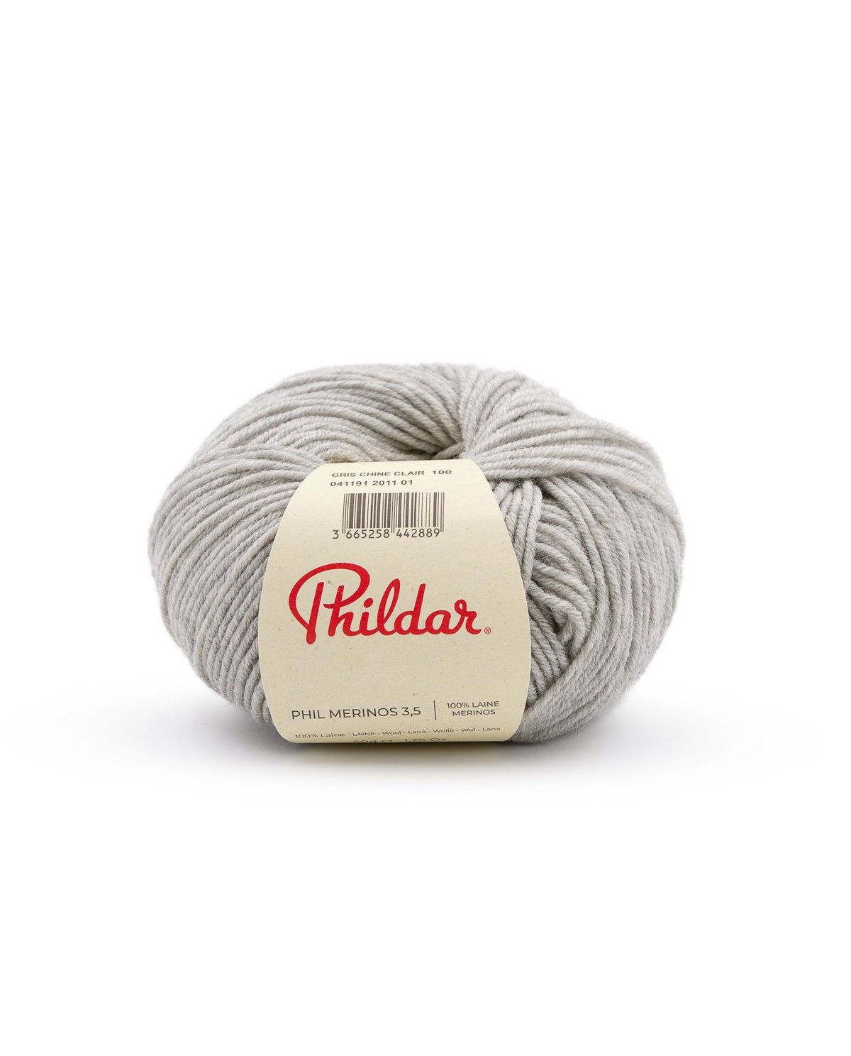 PHILDAR - PHIL MERINOS 3.5 - GRIS CHINE CLAIR