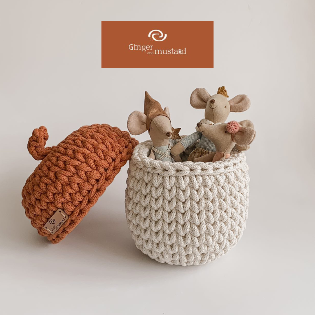 KIT CROCHET : Les 2 Paniers Glands - Niveau Débutant