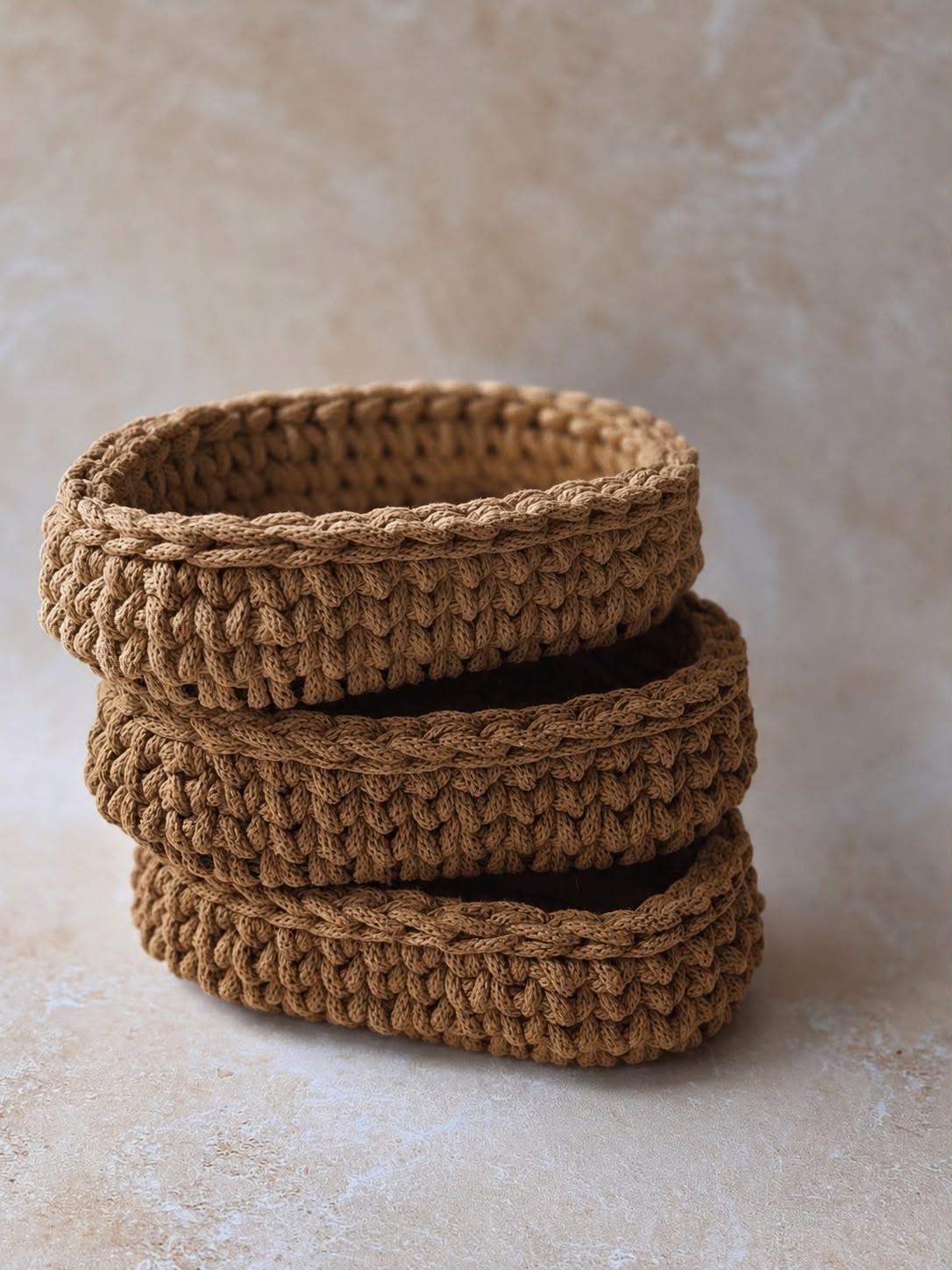 KIT CROCHET LOUISE : Lot de 3 Vide Poche Range Lunettes en Bobbiny Premium