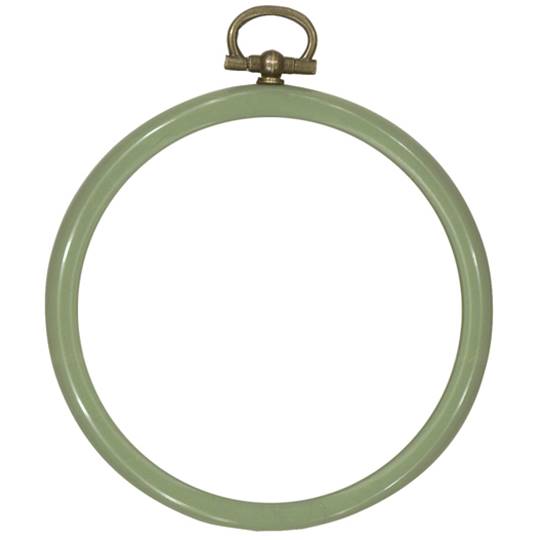 TAMBOUR A BRODER EN PLASTIQUE VERT - 11,5cm