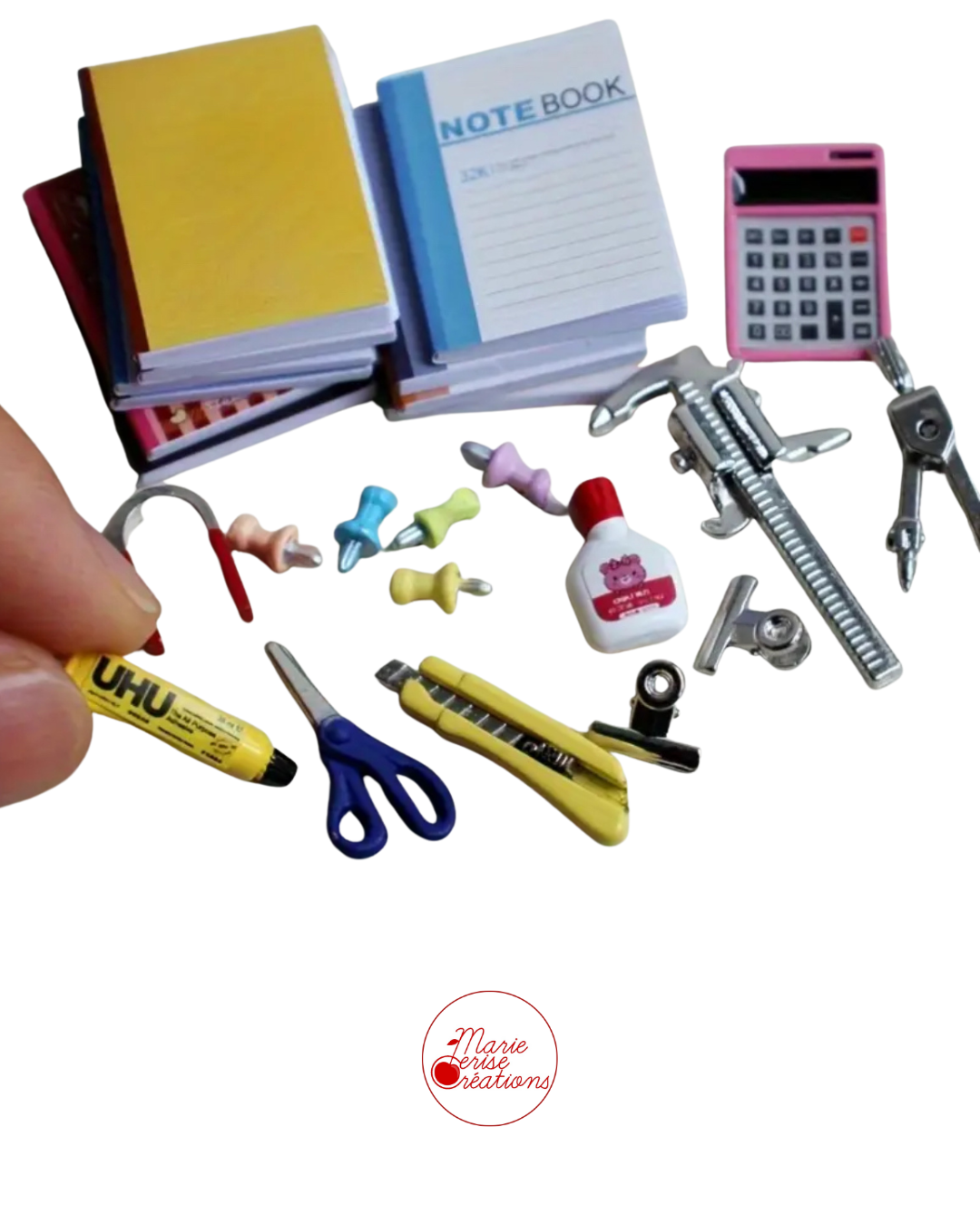 Matériel de Géométrie miniature pour Poupée Madeleine Marcelin Lulu Compotine