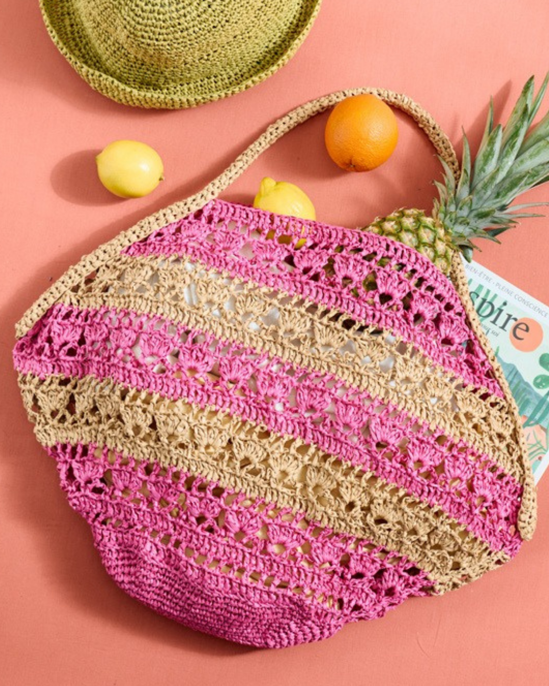 Kit Crochet Phildar : le sac cabas NAIS en phil Raphia Ruban