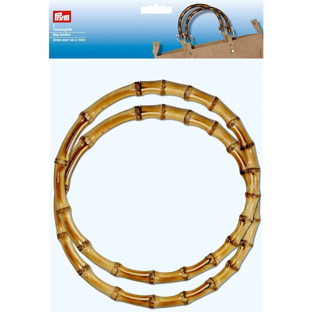 PRYM  - lot de 2 anses rondes KEIKO en bambou Diamètre 22cm