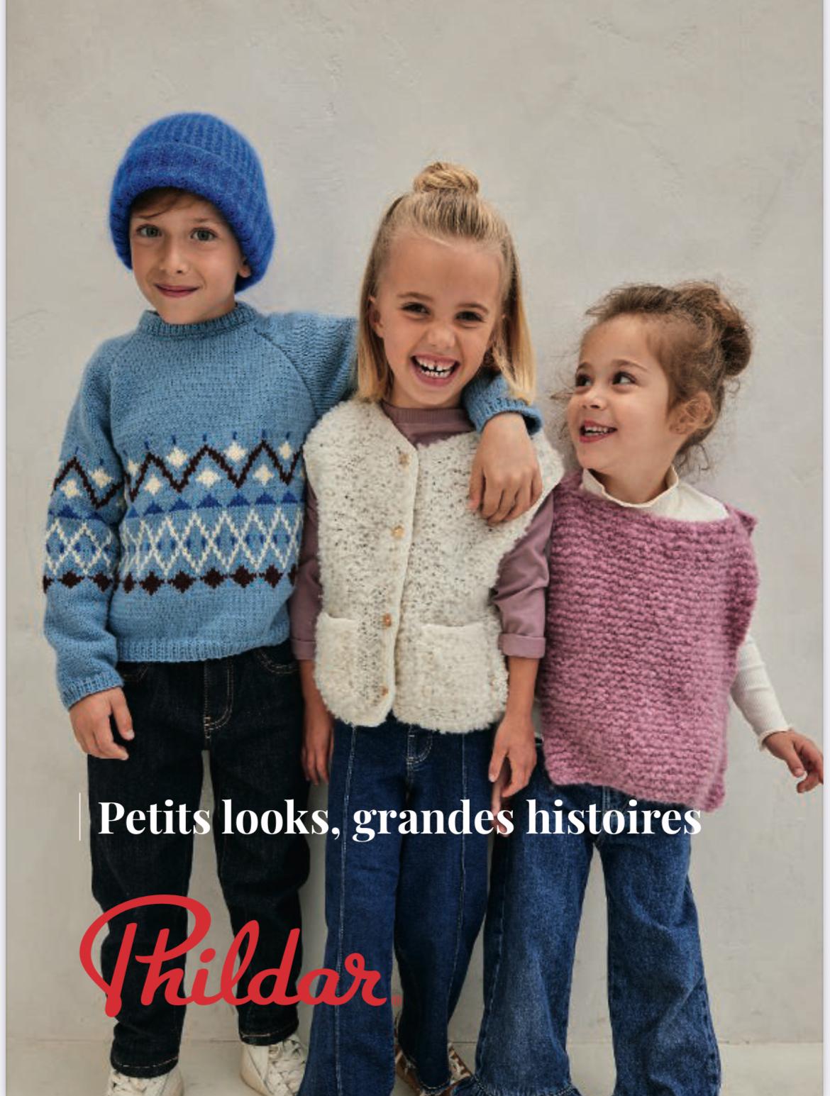 PHILDAR : Petits looks, grandes histoires - CATALOGUE ENFANT N°263 - 30 MODELES A/H 2025