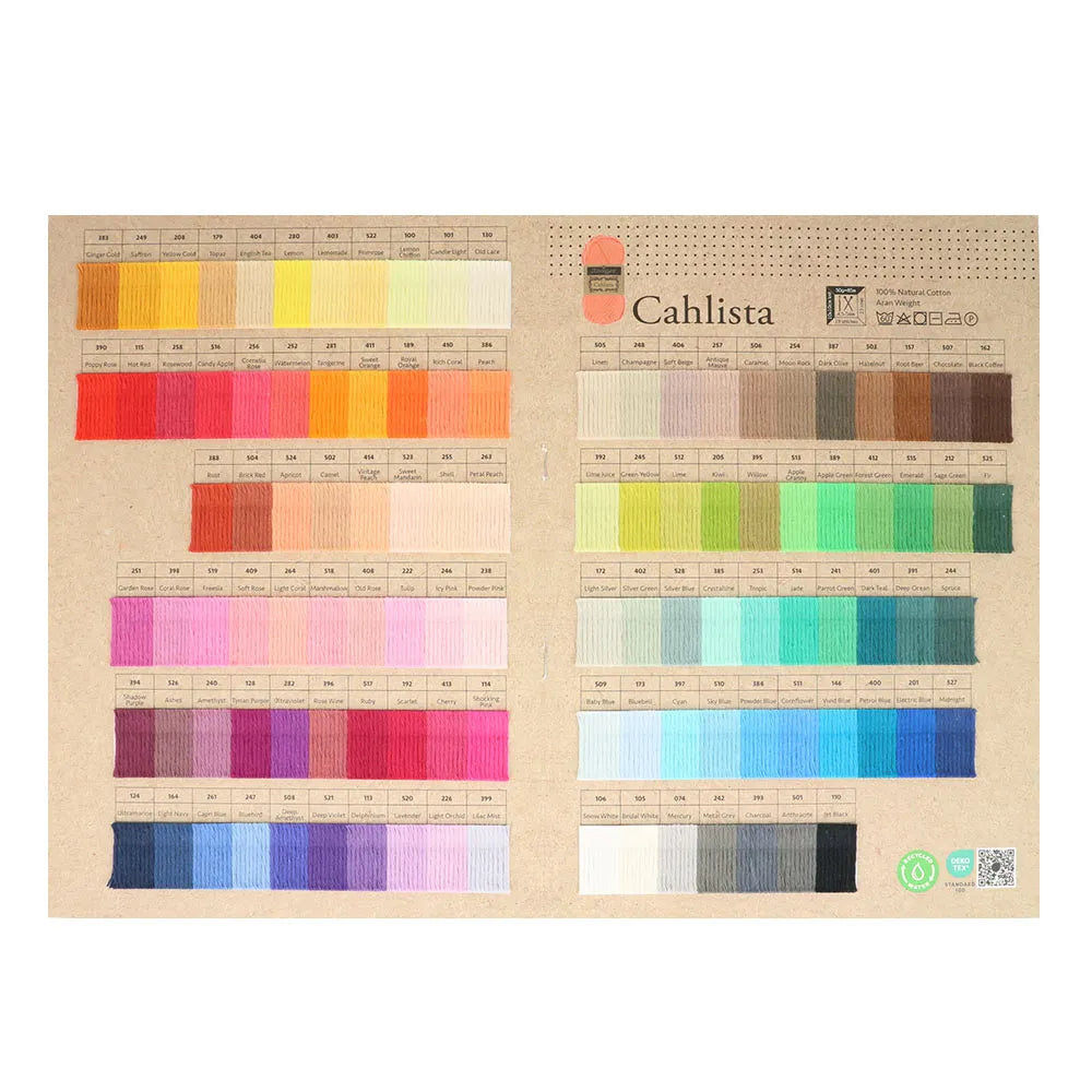 Scheepjes - Nuancier Echantillons Coton Mercerisé CAHLISTA