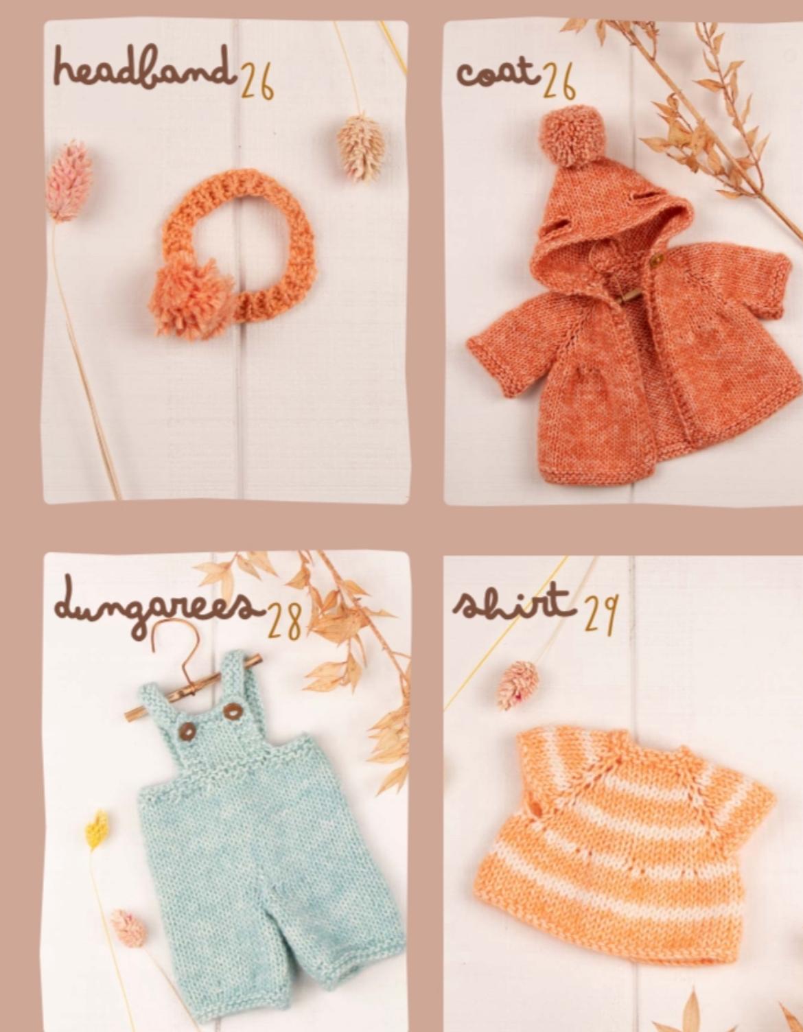 Kit Tricot en Anglais : Dressing 4 pièces Grand Renne MARCEL DEER 40cm design @made_by_jay_