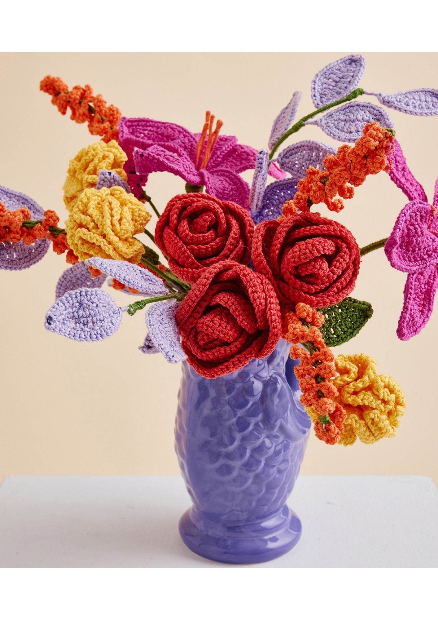 PATRON PDF CROCHET PINGOUIN : Le bouquet de fleurs CHARLOTTE