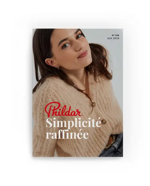 PHILDAR : SIMPLICITE RAFFINEE - CATALOGUE TRICOT FEMME  N°244 - 24 MODELES A/H 2024