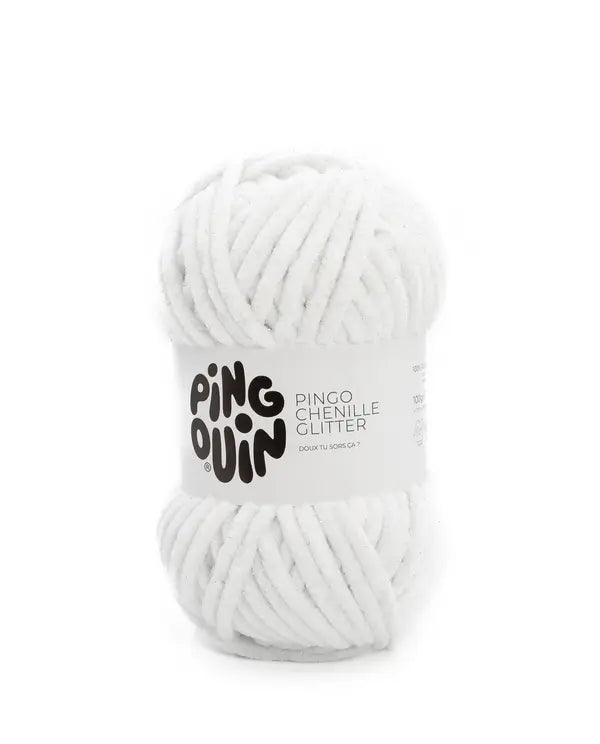 PINGOUIN - PINGO CHENILLE GLITTER - BLANC