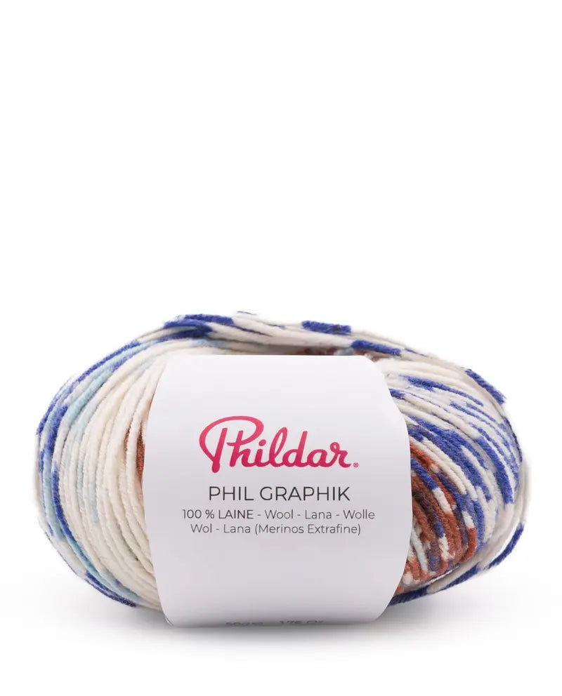 PHILDAR - PHIL GRAPHIK - IMPRIME BLEU
