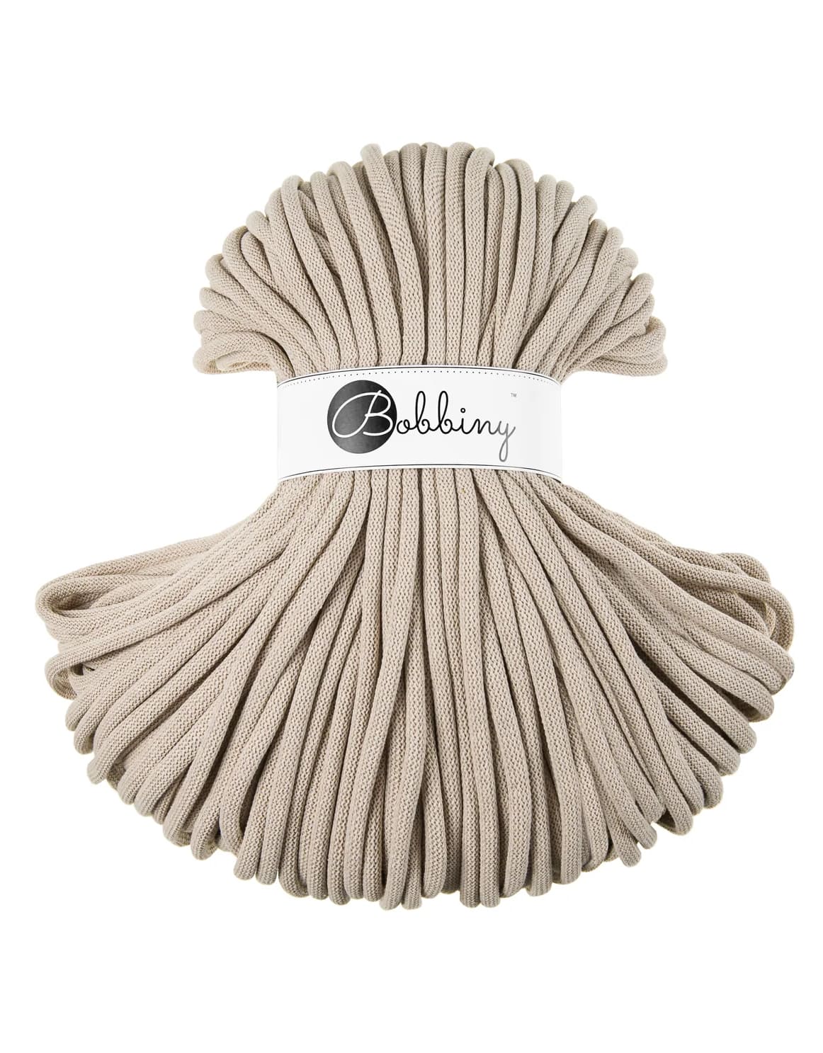 BOBBINY - COTON TRESSÉ JUMBO 9MM - BEIGE