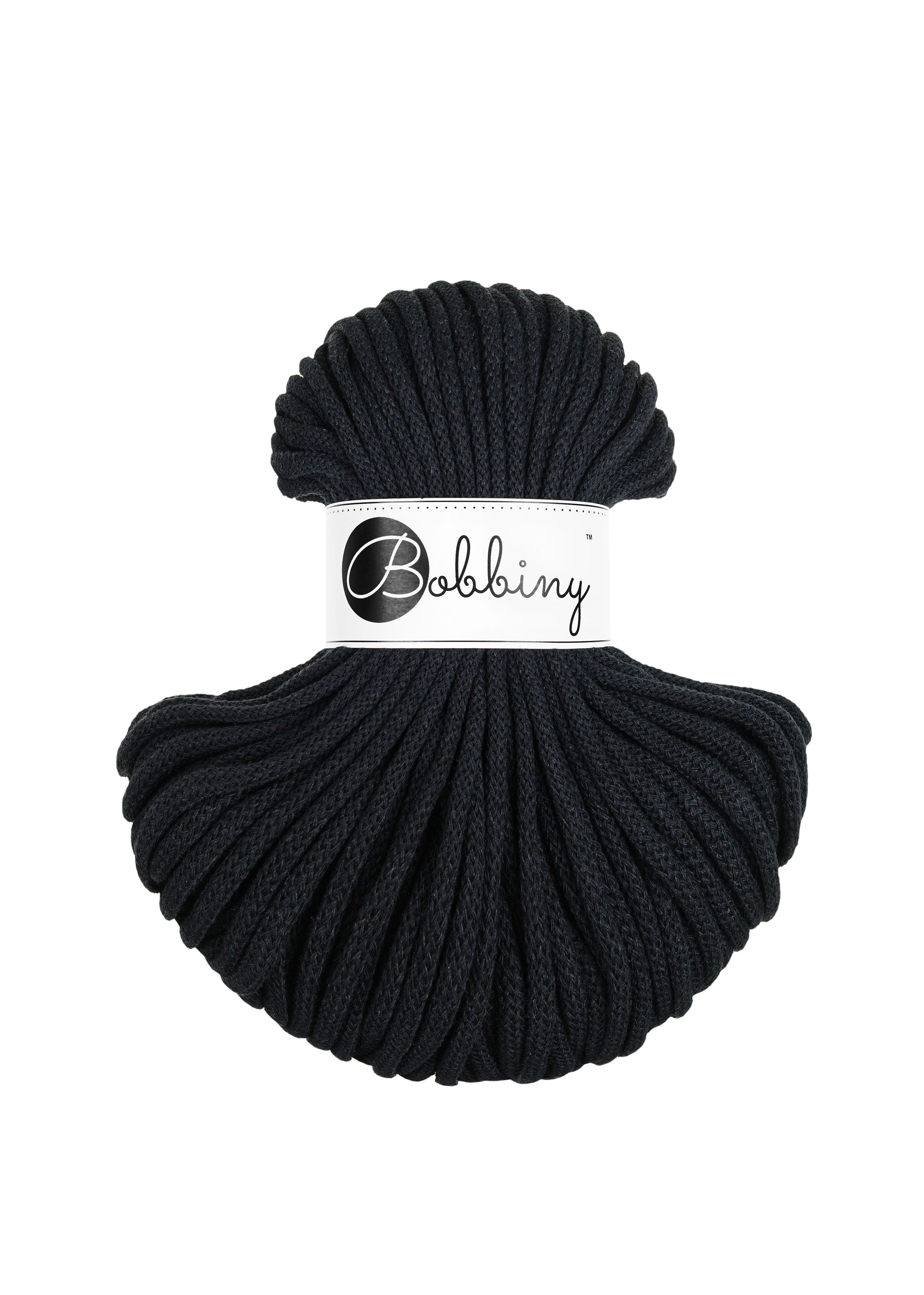 BOBBINY - COTON TRESSÉ PREMIUM 5MM (50M) - BLACK