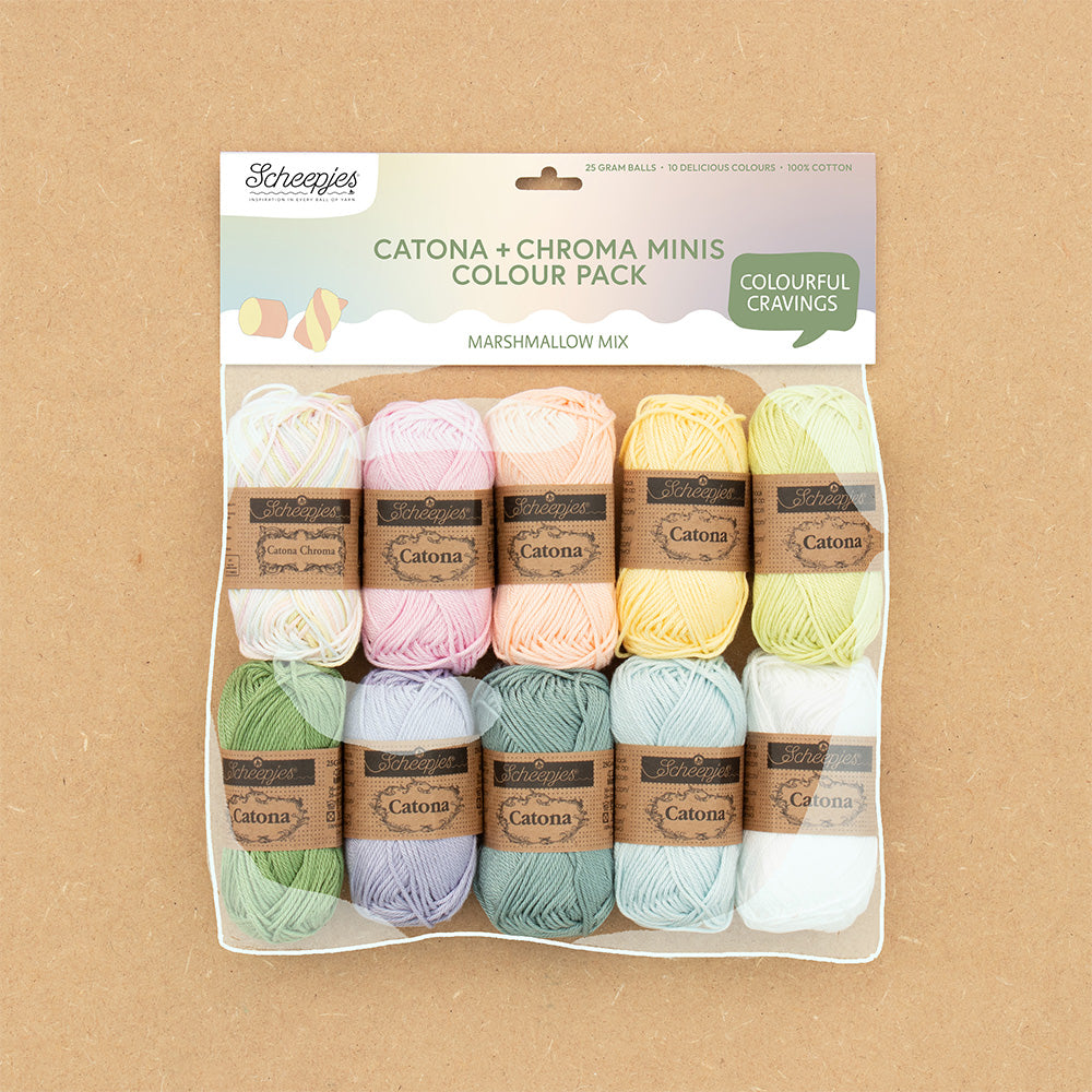 Scheepjes - Catona Colour Pack 10 x 25g - Marshmallow Mix