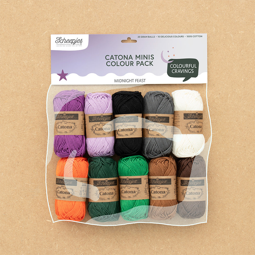 Scheepjes - Catona Colour Pack 10 x 25g - Midnight Feast