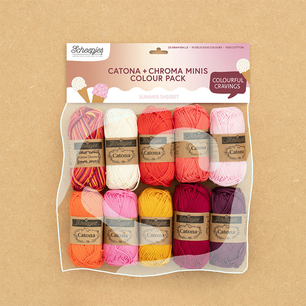 Scheepjes - Catona Colour Pack 10 x 25g - Summer Sherbet