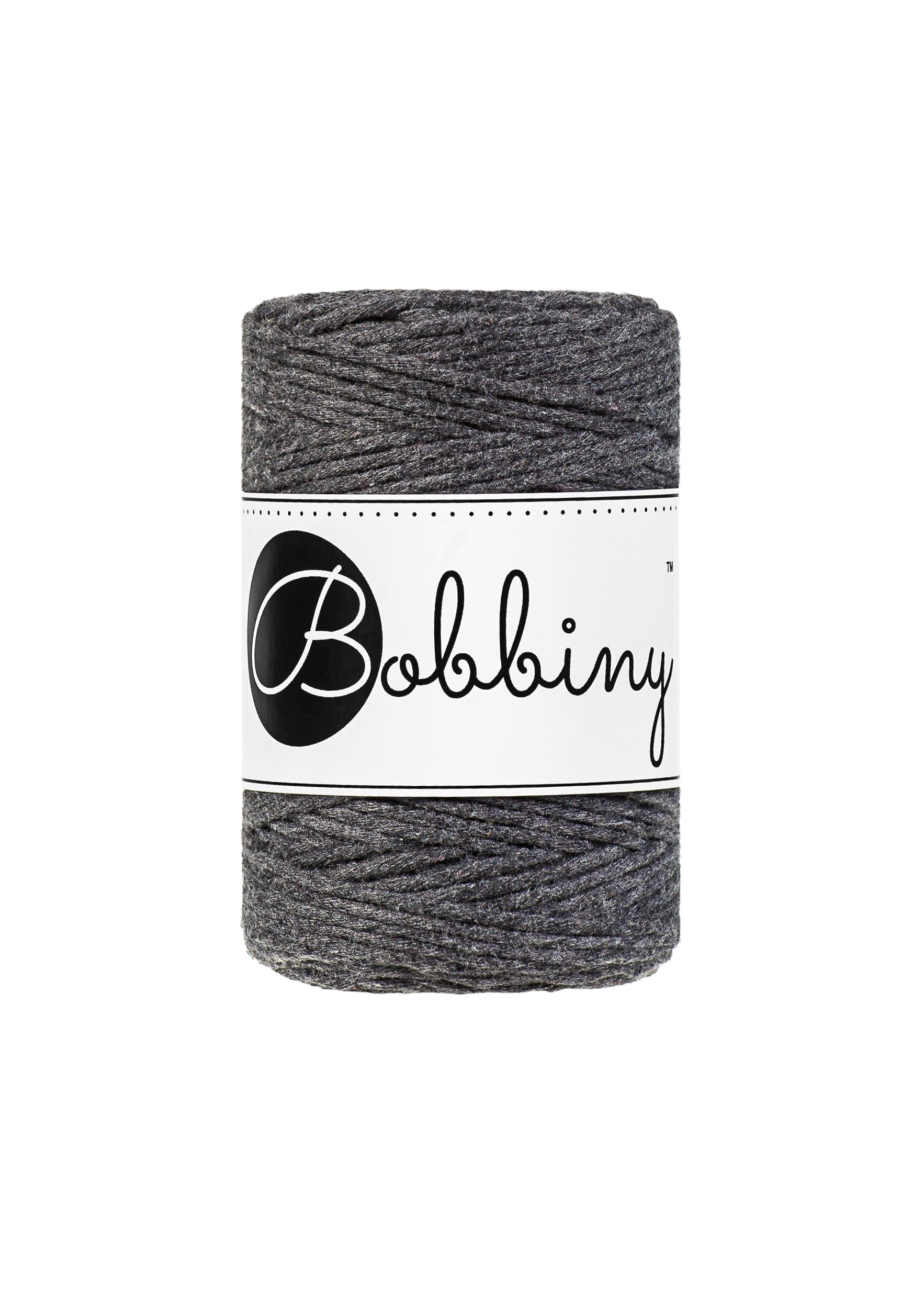 BOBBINY - COTON PEIGNÉ 1.5MM - CHARCOAL