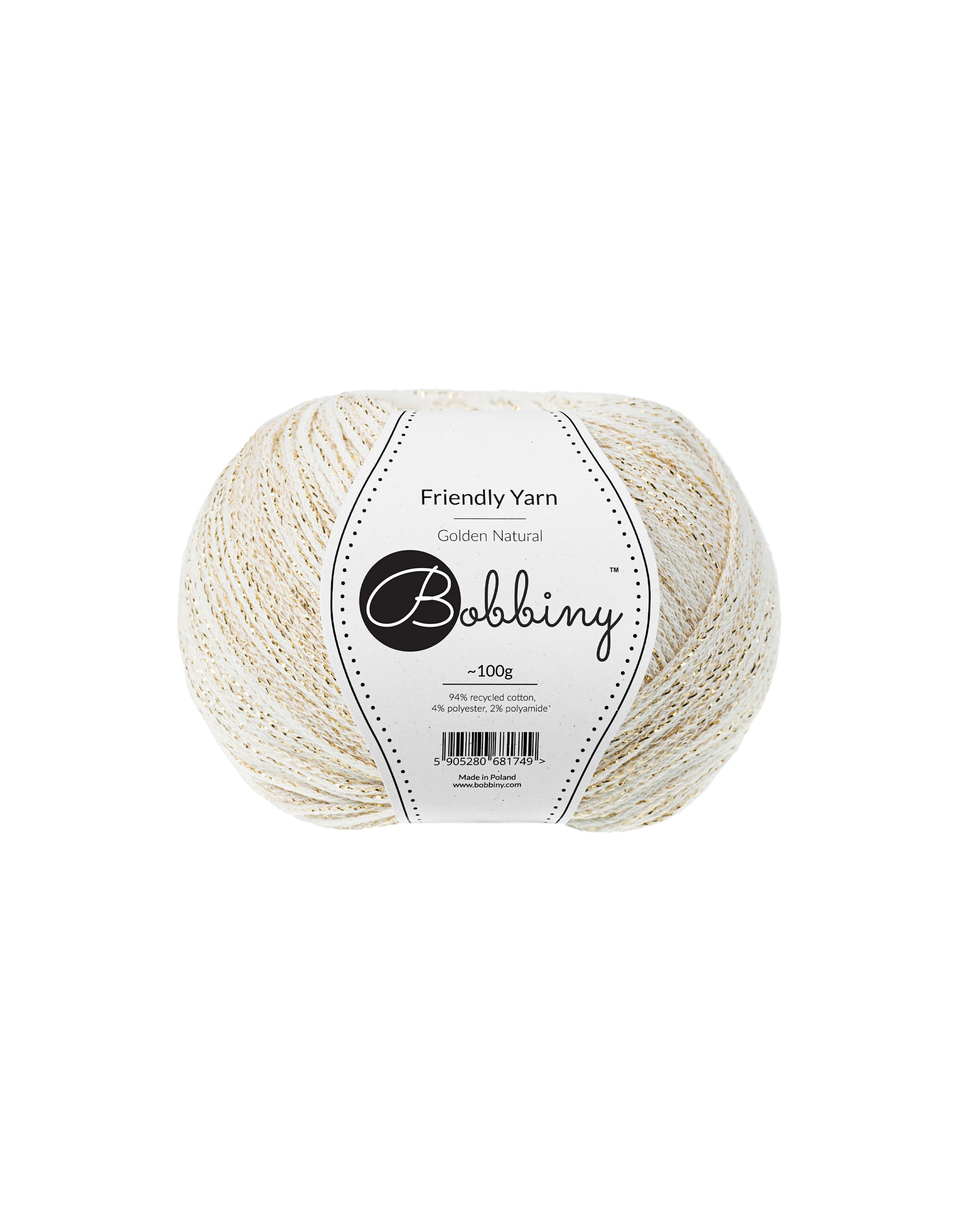 BOBBINY - COTON TRESSÉE FRIENDLY YARN - GOLDEN NATURAL