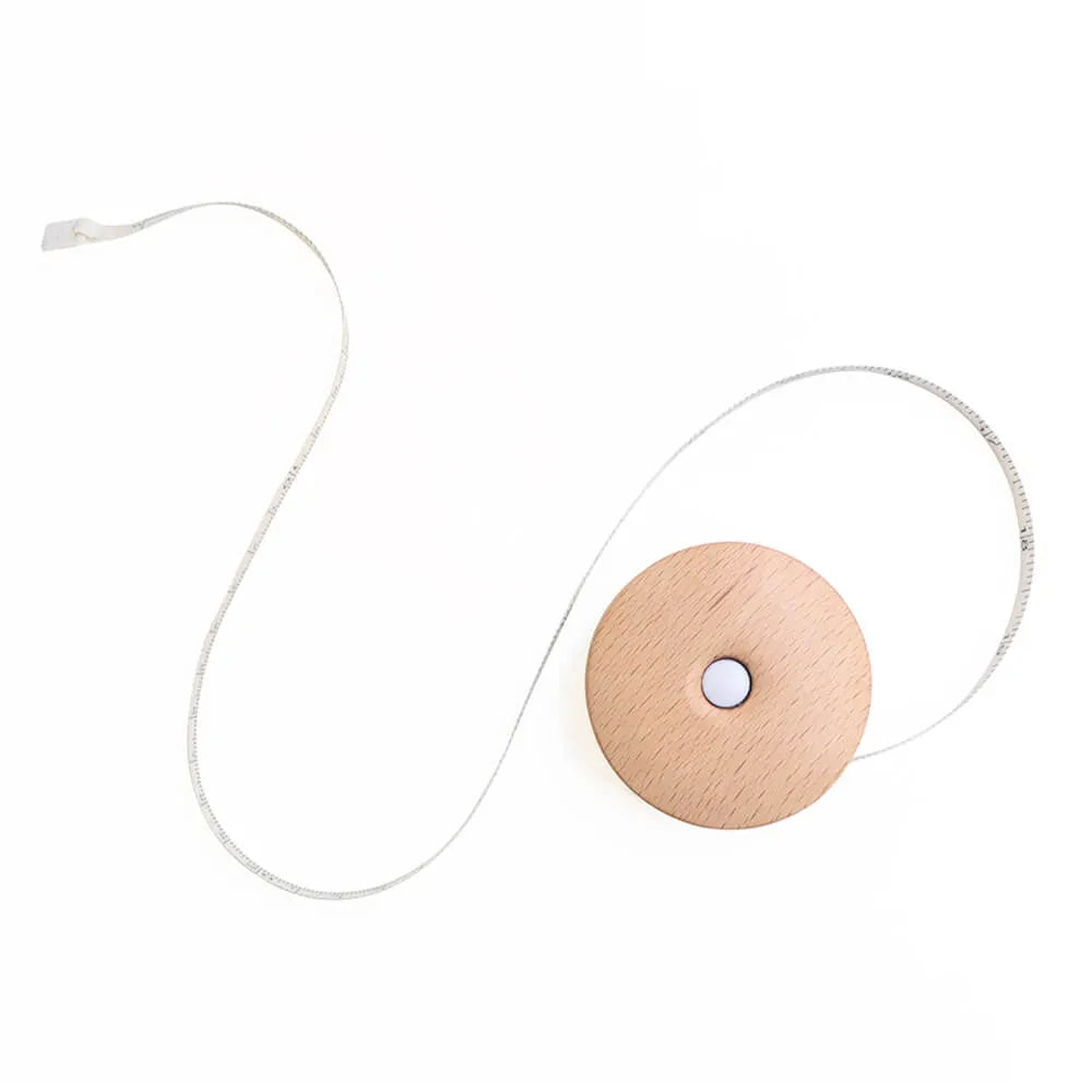 KNITPRO - Mètre ruban retractable en bois de hêtre rond - Crochet Tricot