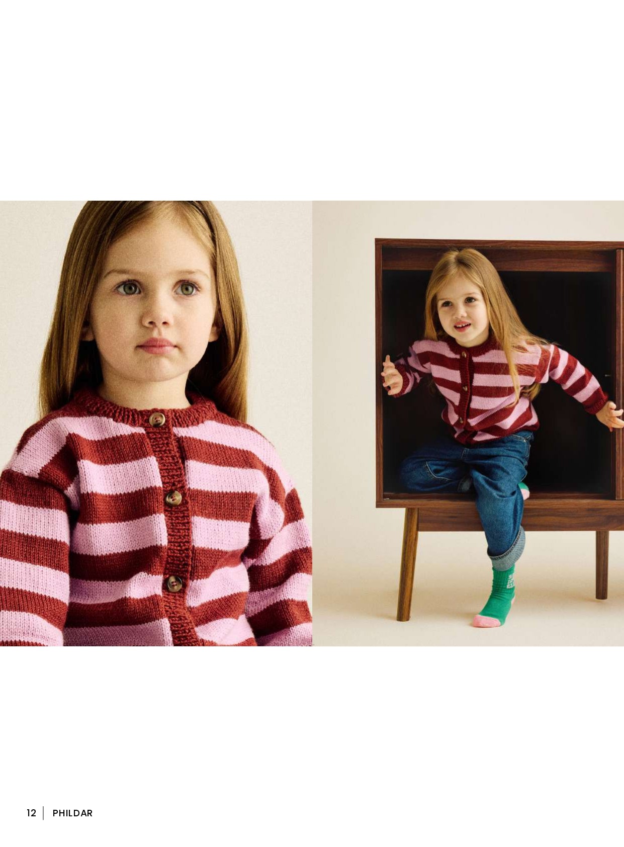 Patron pdf tricot Phildar : Modèle Enfant Le gilet THALIE en Phil Lambswool Facile