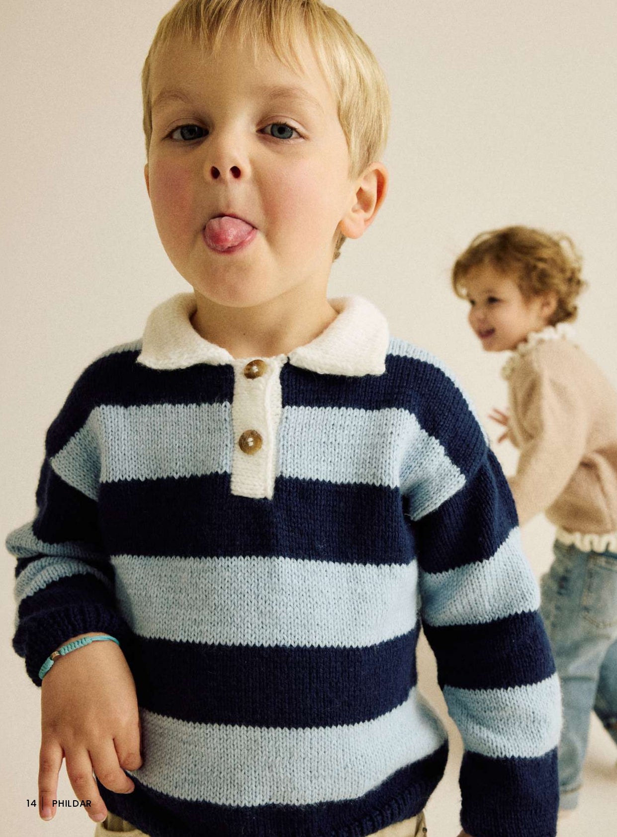 Patron pdf tricot Phildar : Modèle Enfant Le Pull SOHAN en Phil Caresse Intermédiaire