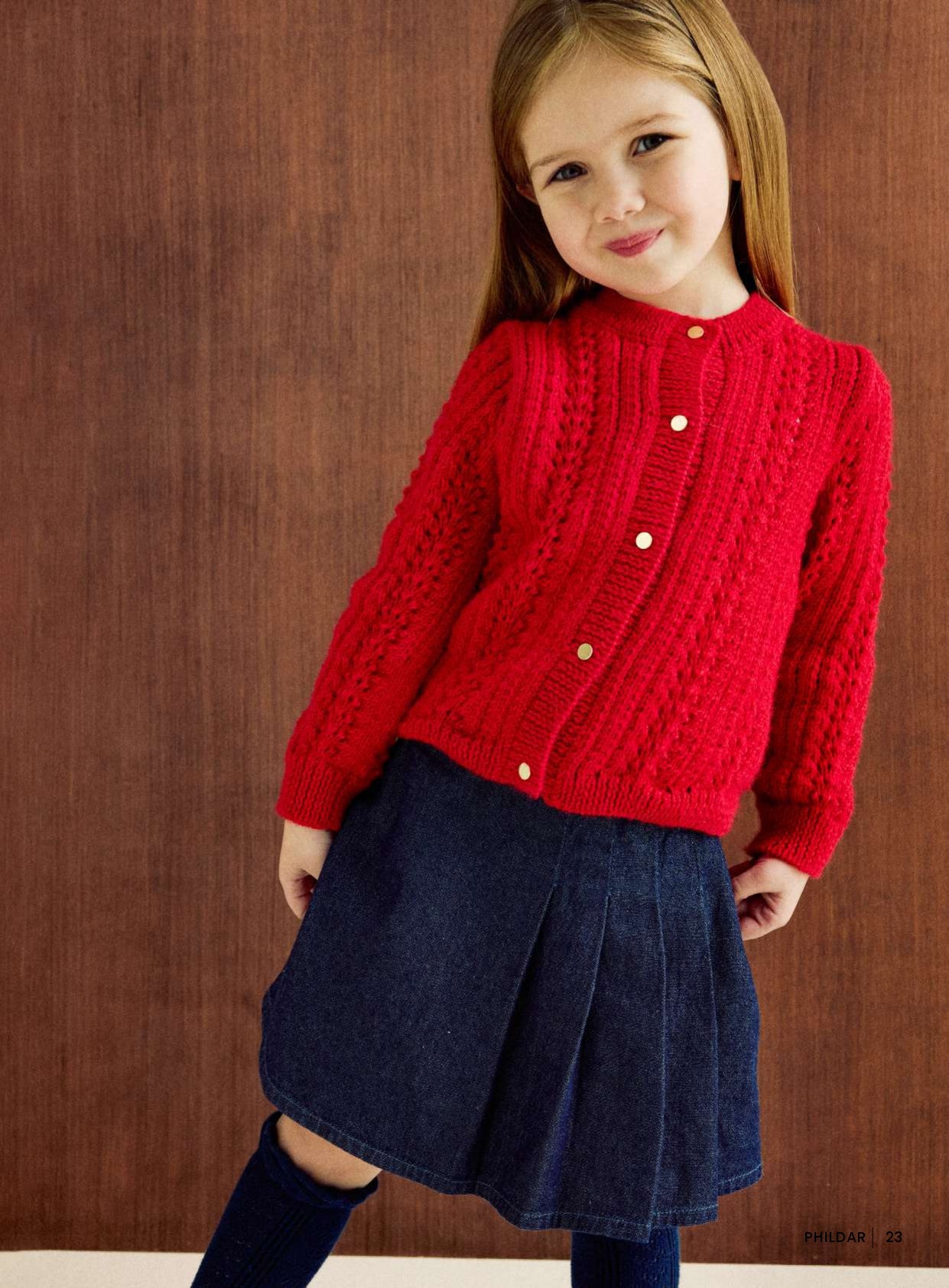 Patron pdf tricot Phildar : Modèle Enfant Le Gilet SOLAINE en Phil Caresse Intermédiaire
