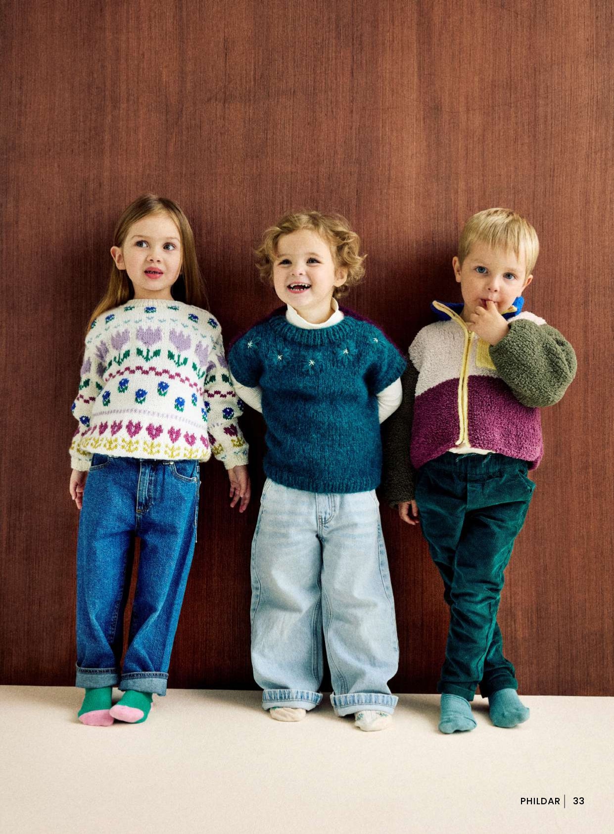 Patron pdf tricot Phildar : Modèle Enfant Le Pull SUZETTE en Phil Imaginaire 3.5 Expert