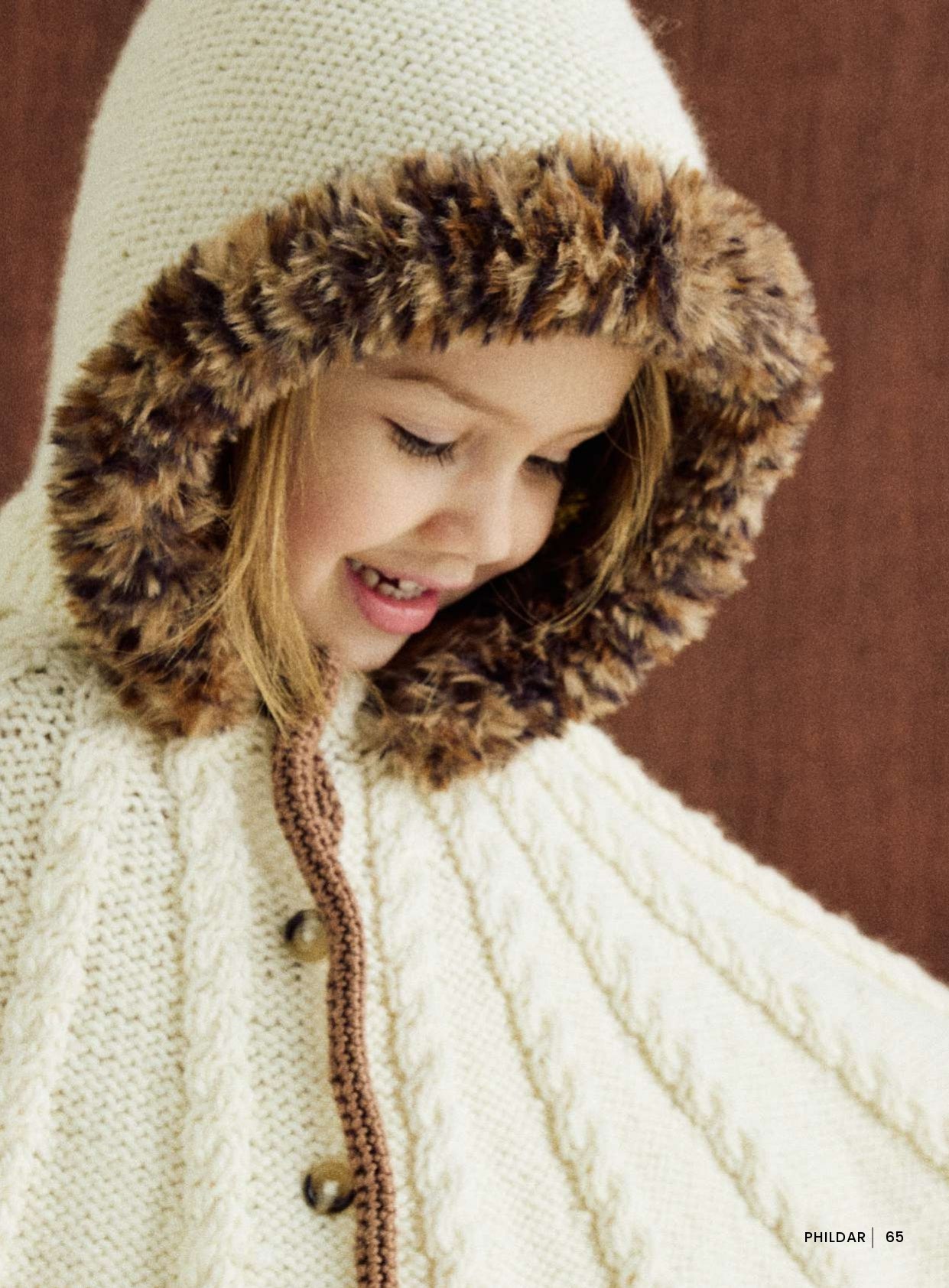 Patron pdf tricot Phildar : Modèle Enfant La cape SERAPHINE en Phil Imaginaire 6 Expert