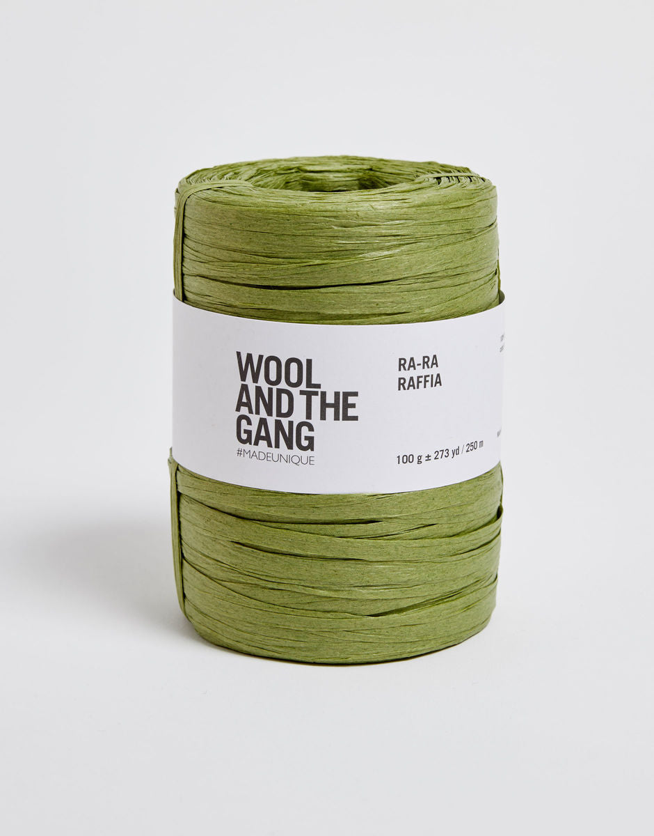 Ra-Ra Raffia Wool And The Gang - Raphia Crochet - Vert Grass Green 30g & 100g
