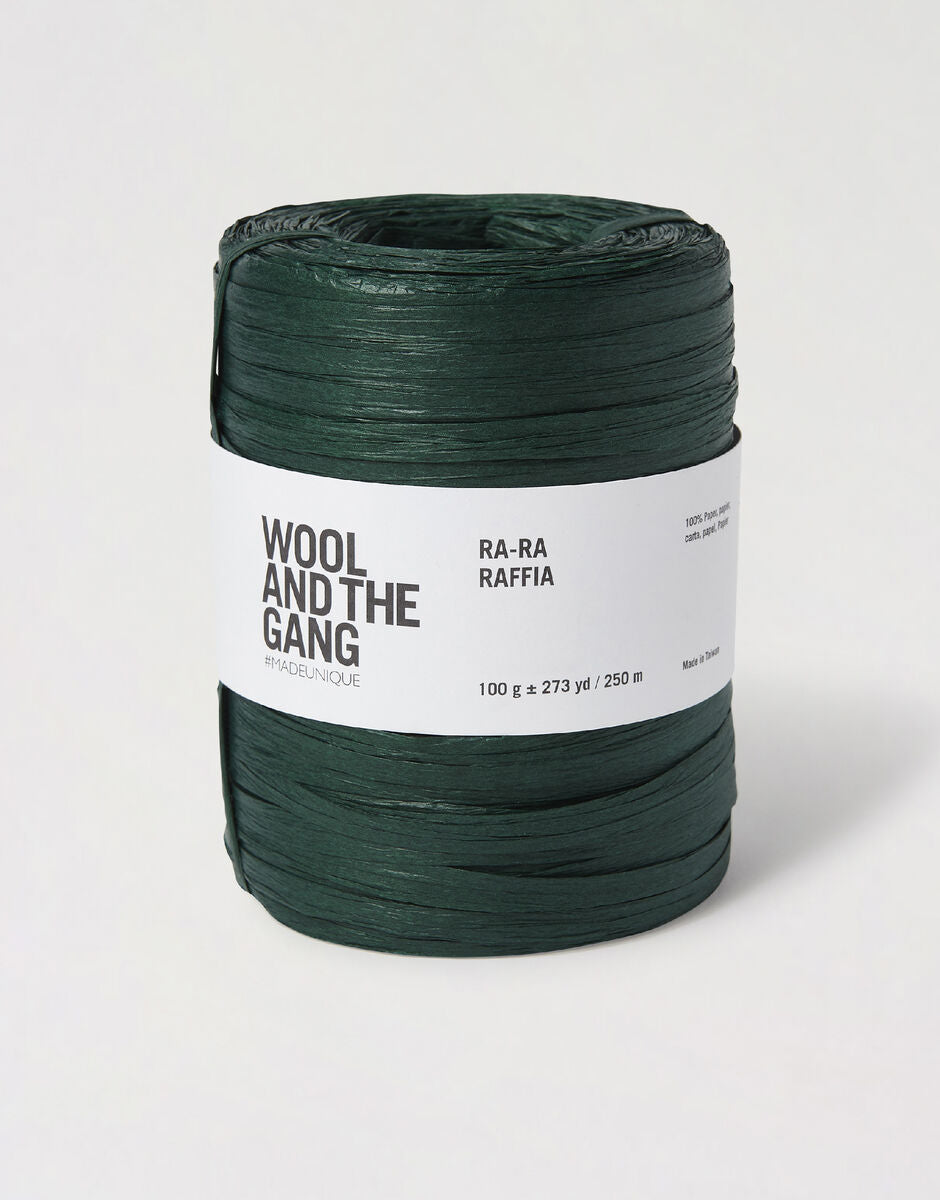 Ra-Ra Raffia Wool And The Gang - Raphia Crochet - Bottle Green 100g