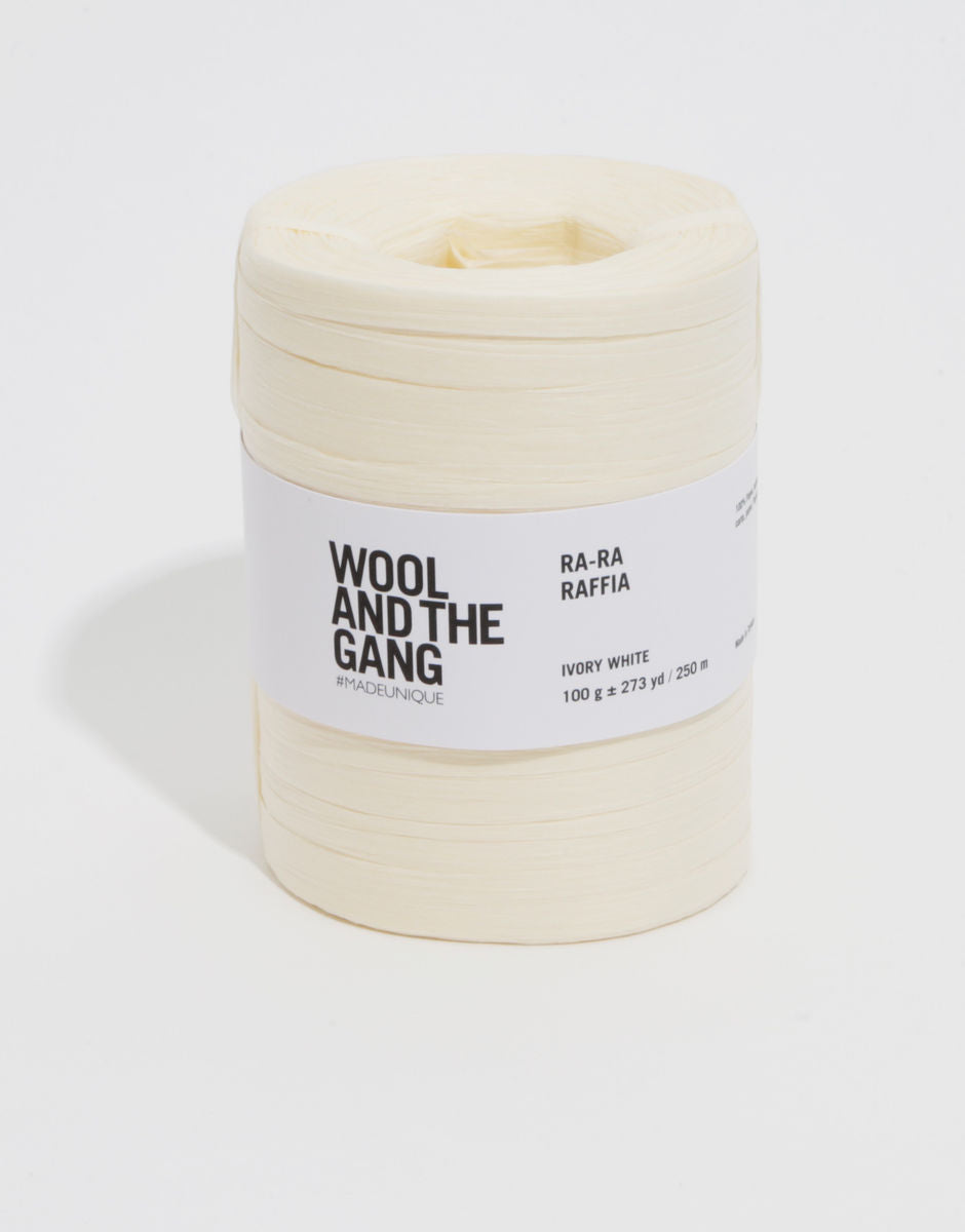 Ra-Ra Raffia Wool And The Gang - Raphia Crochet - Ivory White 30g & 100g