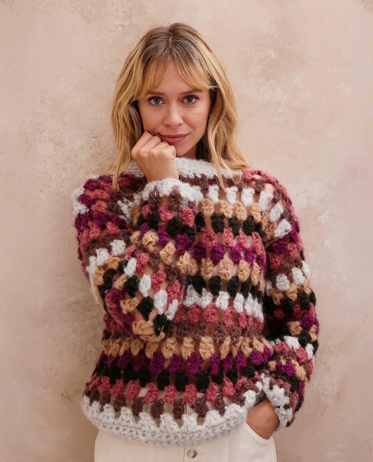 Kit Crochet Phildar : Le pull à brides ajourées SONIA - Niveau Intermédiaire