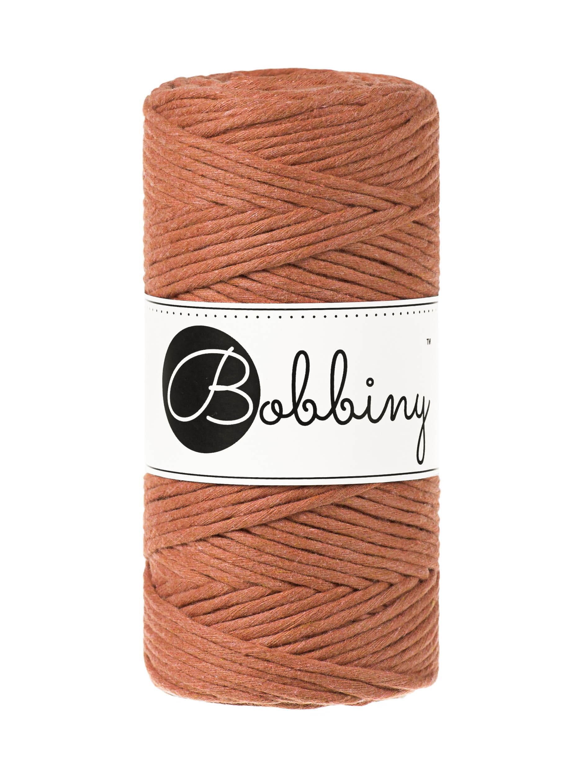 BOBBINY - COTON PEIGNÉ 3MM - TERRACOTTA