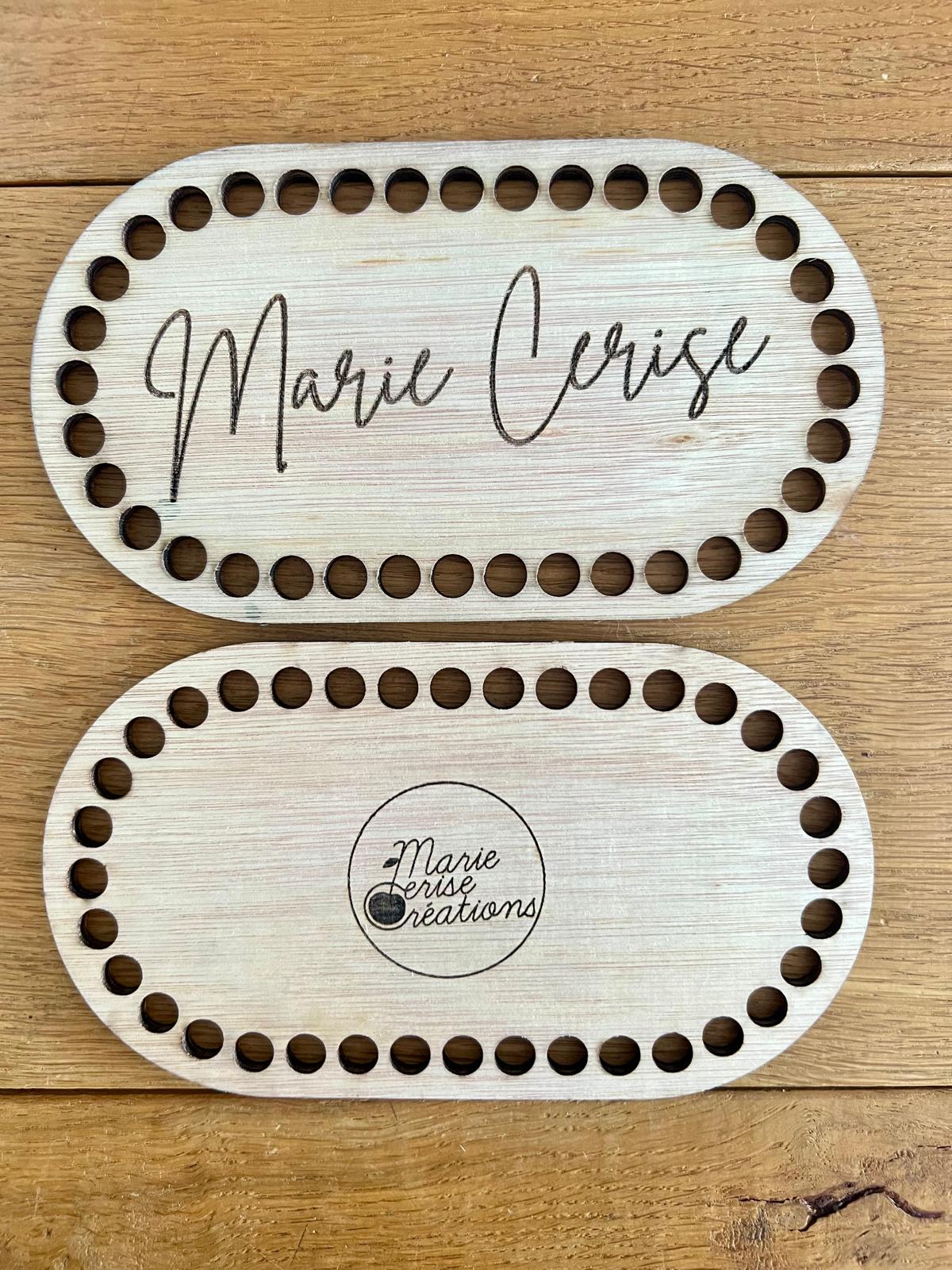 1 Fond Bois pour Vide Poche Prénom Personnalisé au Crochet 18cm x 10cm Epaisseur 5mm Made In France