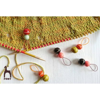 PONY : Lot de 5 Anneaux Marqueurs de Mailles Crochet Tricot
