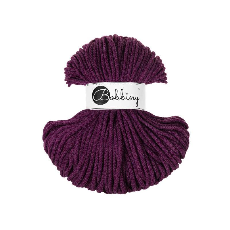 BOBBINY - COTON TRESSÉ PREMIUM 5MM (100M) - AUBERGINE (Edition Limitée)