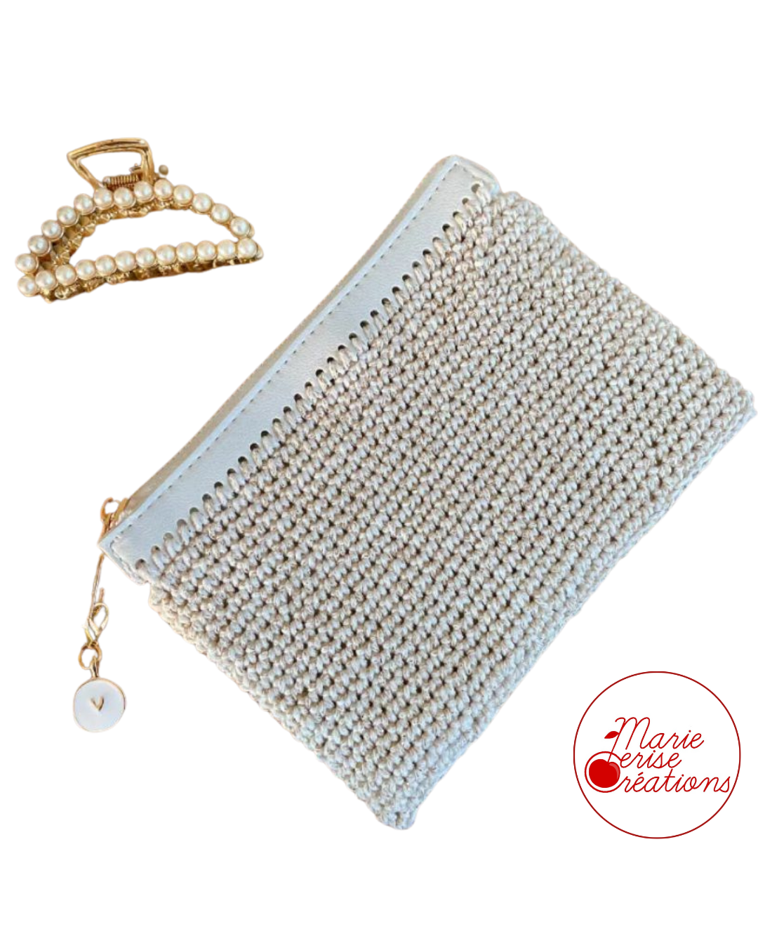PATRON CROCHET : La pochette zippée AUGUSTINE - Niveau Débutant
