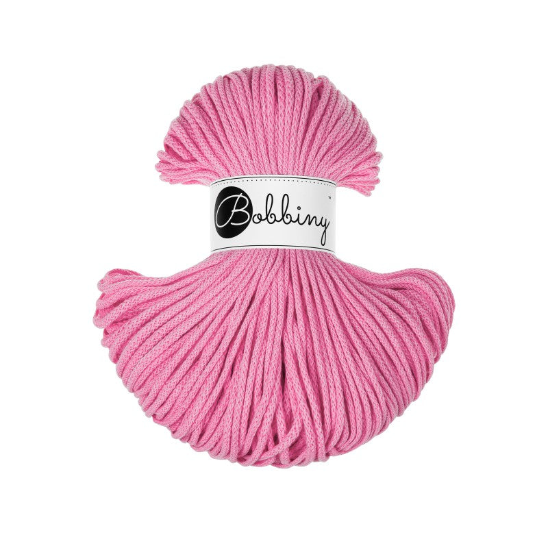 BOBBINY - COTON TRESSÉ JUNIOR 3MM - BUBBLEGUM PINK Edition Limitée AH26