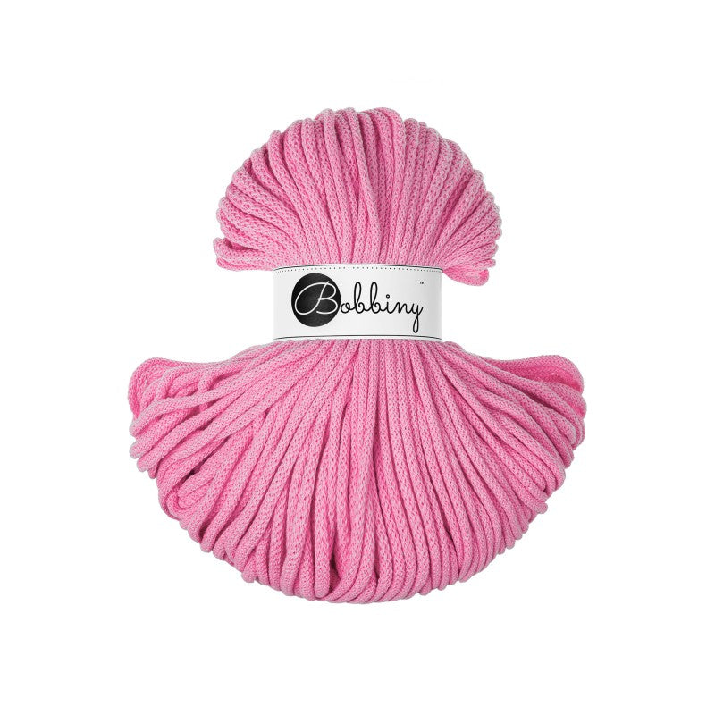 BOBBINY - COTON TRESSÉ PREMIUM 5MM (100M) - BUBBLEGUM PINK Edition Limitée AH26